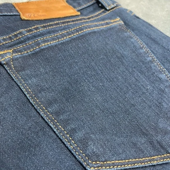 J. Crew Blue Slim Jeans with Tapered Legs and Contrast Stitching - Picture 3 of 6